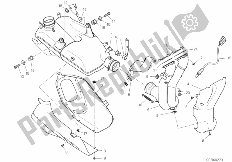 All parts for the 31a - Exhaust System of the Ducati Superbike Panigale V4 S Corse 1100 2019